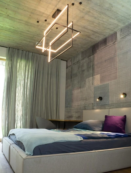 LAMPA wisząca GEOMETRIC NEW P0271D Maxlight metalowa OPRAWA zwis LED 80W 3000K prostokątne ramki czarne