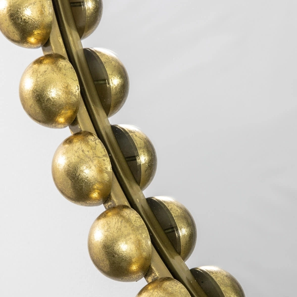 Okrągłe lustro z koralikami Ceretti 5059413703522 złoty