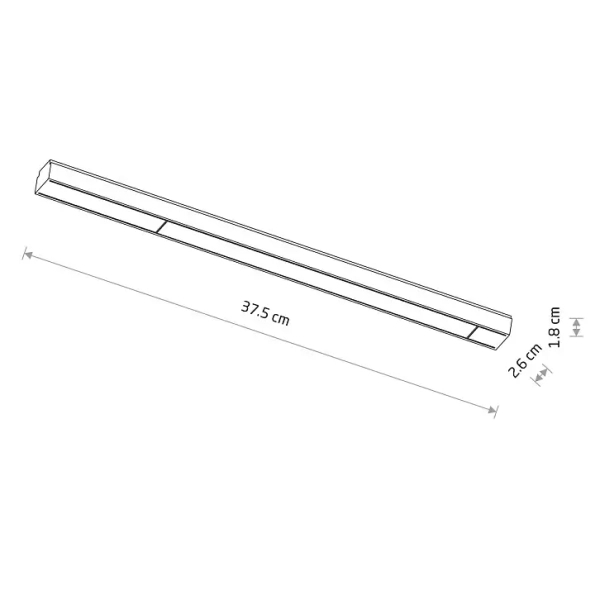 Szynoprzewodowa lampa 1-obwodowa 11307 LED 12W 3000K czarny