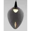 Szklana wisząca lampa VAZENDO LE45115 LED 6W 3000K czarny szary