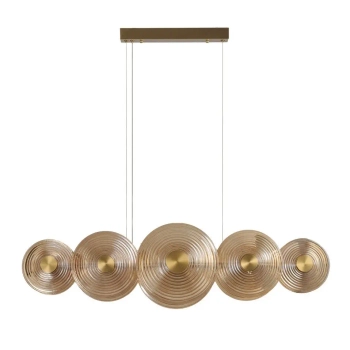 Wisząca lampa szklana do jadalni NAZAR AZ6531 LED 55W 4000K ściemnialna bursztynowa