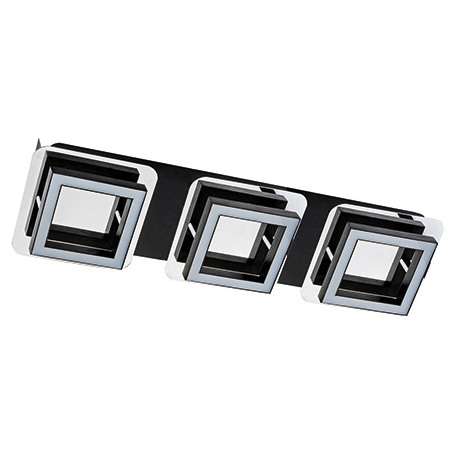 Plafon LAMPA sufitowa LIKYA LED-3 03136 Ideus prostokątna OPRAWA metalowa LED 15W 4000K ścienna chrom wenge