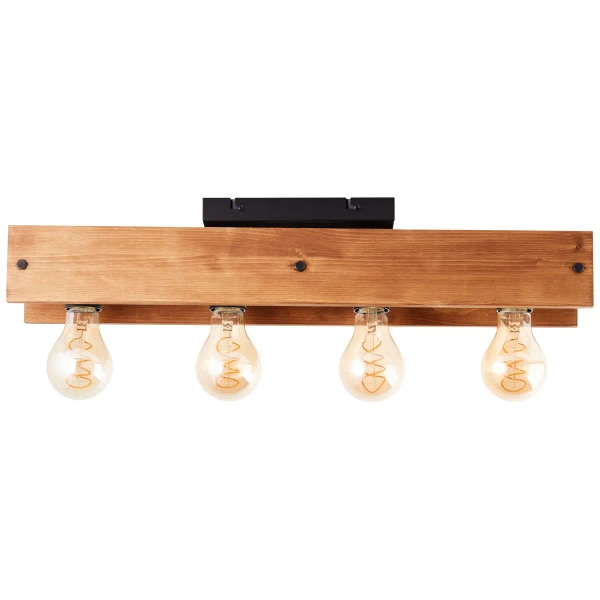 Drewniana lampa sufitowa Calandra 99450/76 belka brązowa czarna
