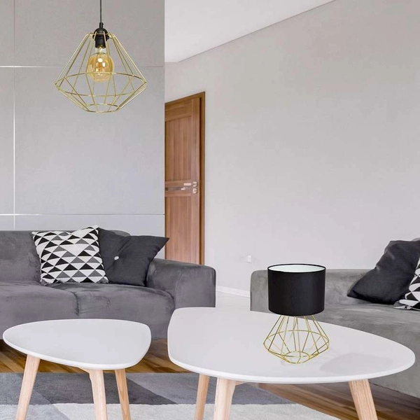 Stojąca LAMPKA industrialna LUPO MLP6272 Milagro metalowa LAMPA stołowa klatka na biurko czarna