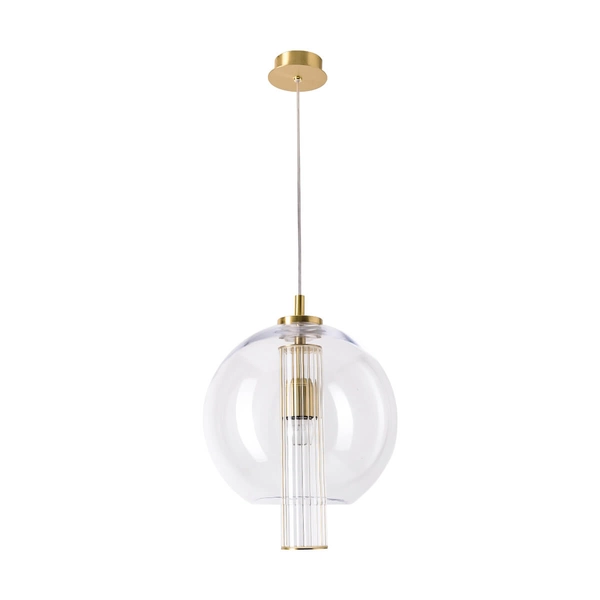 Wisząca lampa Bella 1240 Zuma kula tuba przezroczysty mosiądz