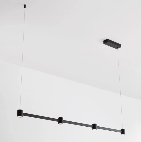 Lampa zwisająca na listwie PISCO LE44355 LED 24W 3000K podłużna czarna