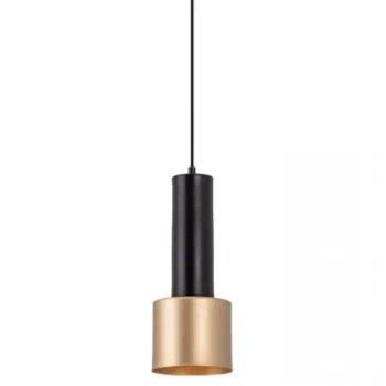 Wisząca lampa do jadalni 22184 cylinder tuba zwis czarny złoty