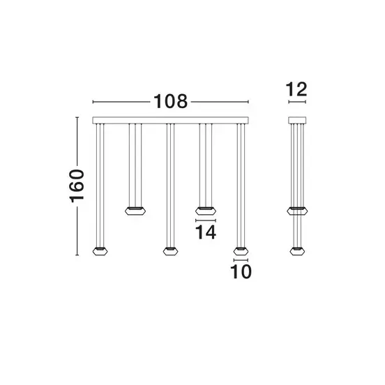 Wielopunktowa wisząca lampa OVANIRA LE45197 LED 40W 3000K czarna