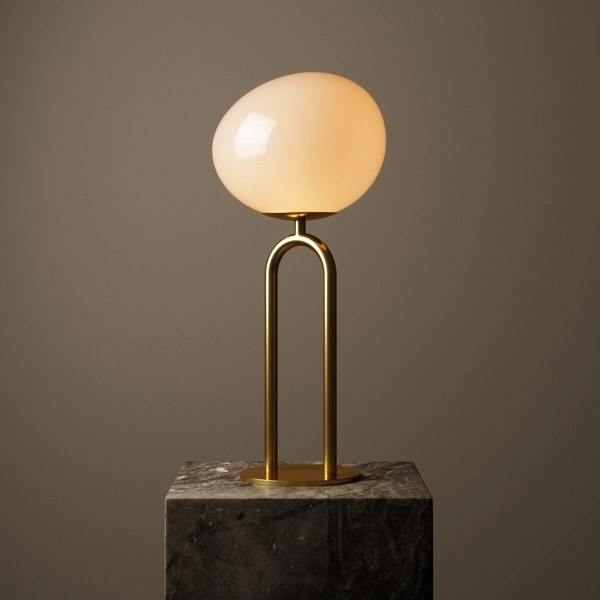 Lampka nocna do sypialni Shapes 2120055035 z wtyczką glamour mosiądz