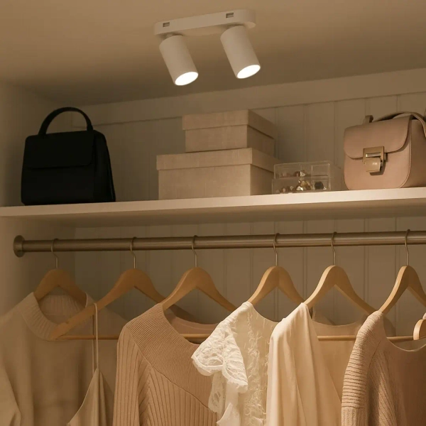 Regulowany plafon sufitowy Yorli 73086 z tubkami punktowy biały