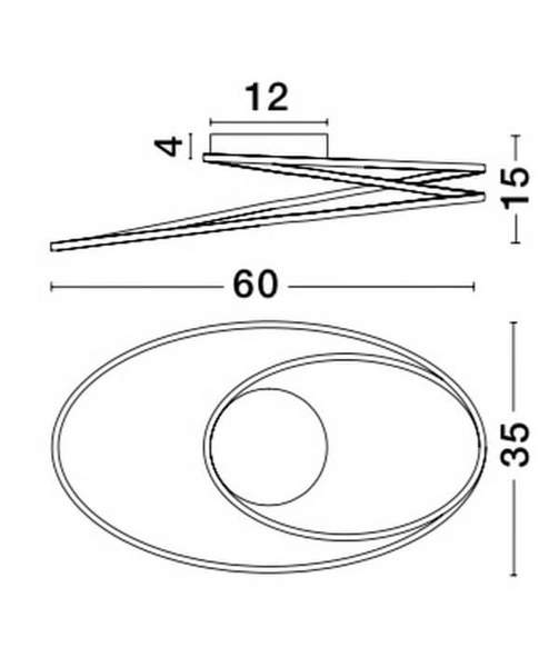 Metalowa lampa sufitowa Lanus do przedpokoju LED 28W 3000K biała