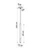 LAMPA wisząca SL.0888 metalowa OPRAWA okrągły ZWIS tuba czarna miedź