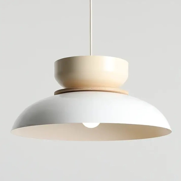 Salonowa lampa wisząca ALDO 1152G2_9_J metalowa biała beżowa