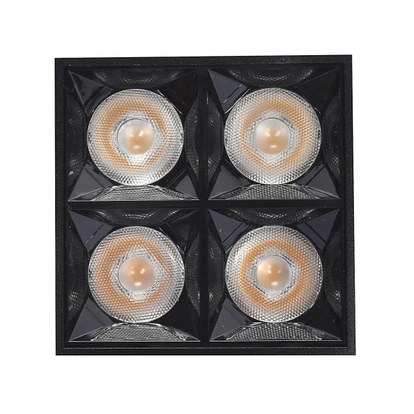 Oprawa sufitowa metalowa 1368 LED 15W 4000K kwadratowa czarna