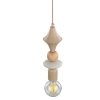 Drewniana lampa sufitowa zwis Tower Sabia Wood 10959 geometryczna beżowy