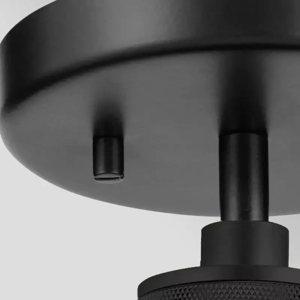 Wisząca szklana lampa Hampstead przydymiona czarna industrialna 1xE27 1-p ELS-HAMPSTEAD-P-BLK