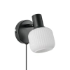Regulowana lampa ścienna Milford 2412631003 szklana czarny