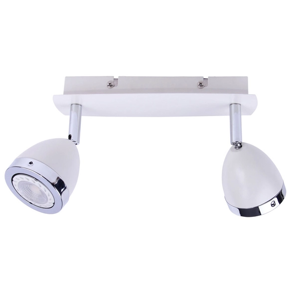 Regulowana lampa sufitowa CALASA SPL-9372-2A WH reflektorki białe chrom