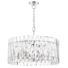 Kryształowa wisząca lampa Entwine ENT0838 do salonu glamour nikiel