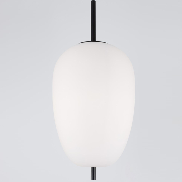 Czarna lampa wisząca Marc LE42720 szklana kula ball do pokoju loftowa
