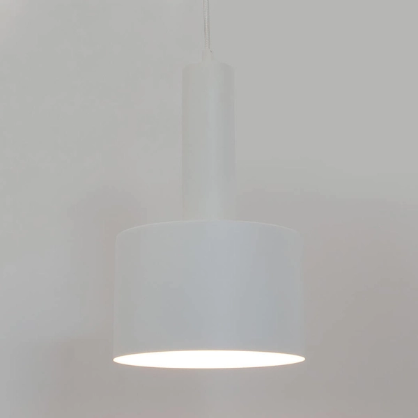 Wisząca lampa do gabinetu Vitrum 41112 walec krążek metalowa biała