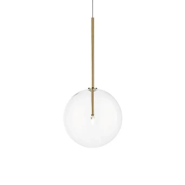 Wisząca nowoczesna lampa MILAN P0606-01B-2GAC szklana kula złota