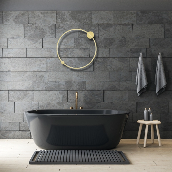 Okrągła lampa sufitowa Saturno ML8861 Milagro LED 46W 4000K ring IP44 złoty