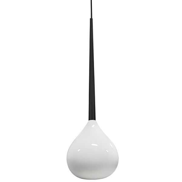 Wisząca lampa mininalistyczna Aga do salonu czarna biała