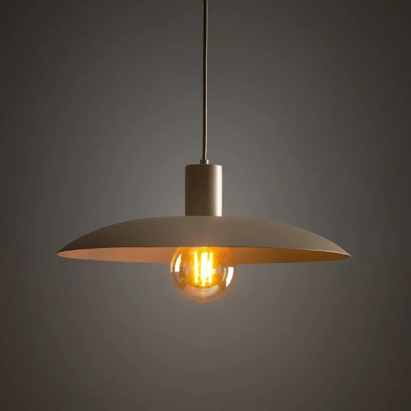 Loftowa wisząca lampa Astra 10711 owalny abażur zwis na kablu beżowy