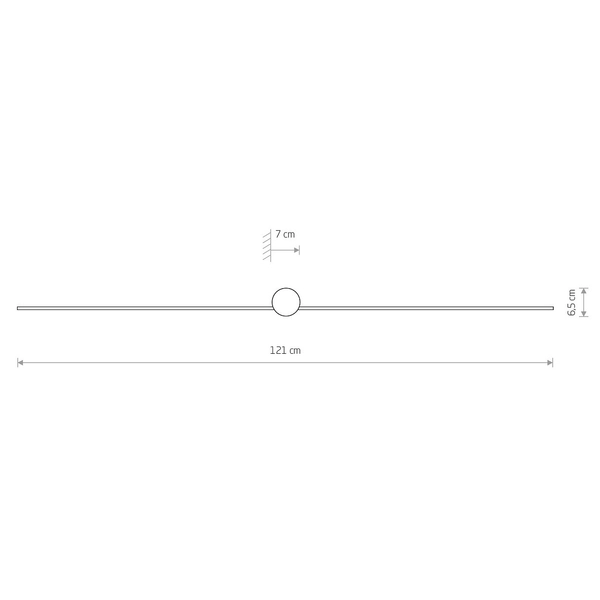 Czarna galeryjka ścienna PIN 8130 kinkiet LED 15W 4000K biurowy