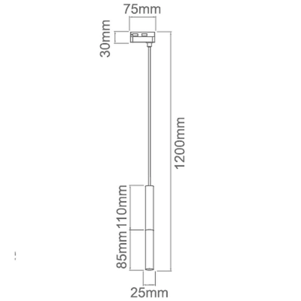 LAMPA wisząca Slimi S Bianco Track Orlicki Design metalowa OPRAWA do systemu szynowego 1-fazowego biała OUTLET