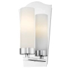 Szklany kinkiet Dublin W01155CH Cosmolight srebrny przezroczysty