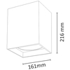 Downlight LAMPA sufitowa JUPITER K17 307811 Polux kostka OPRAWA metalowa cube czarna