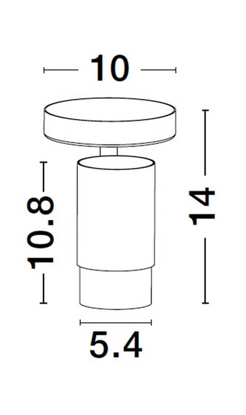 Sufitowa lampa regulowana Cayes tuba do salonu czarna złota