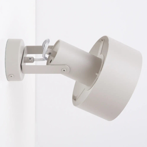 Regulowana ścienna lampa Rif 41440 do sypialni beżowy szary