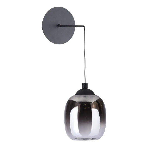 Szklana lampa ścienna Ramona RAM0722 LED 5,5W 3000K loftowa czarny