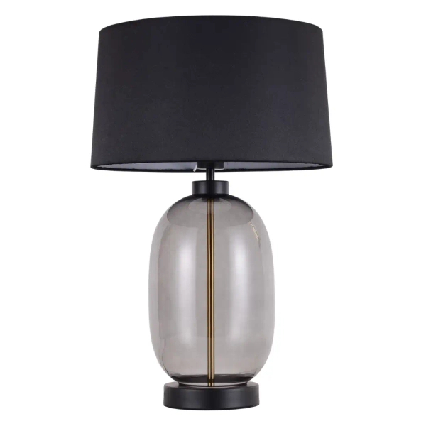 Stołowa lampa do salonu Amur LP-919/1T smoked przydymiona czarny