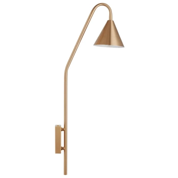 Metalowa lampa ścienna PRIMO gold ST-8538 gold do biura stożek złoty