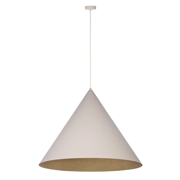 Sypialniana wisząca lampa VESUVIO 41070 stożek złota beżowa