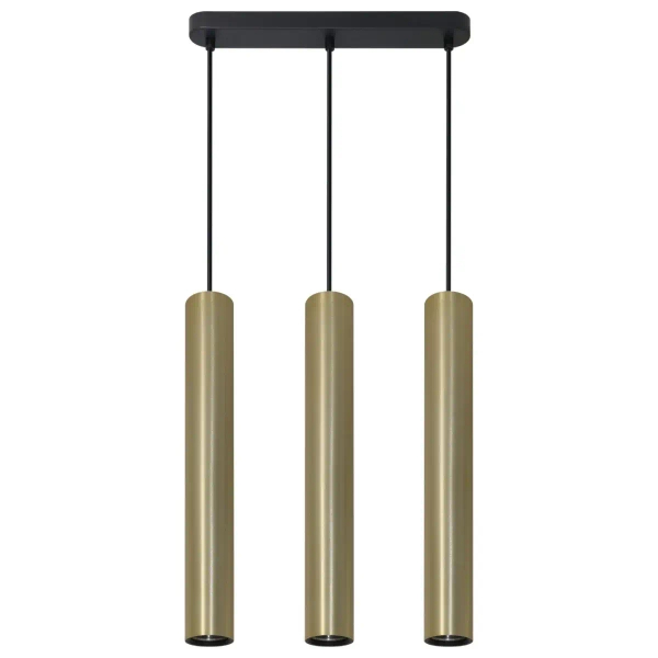 Potrójna lampa wisząca Lungomare 326164 metalowe tubki złote