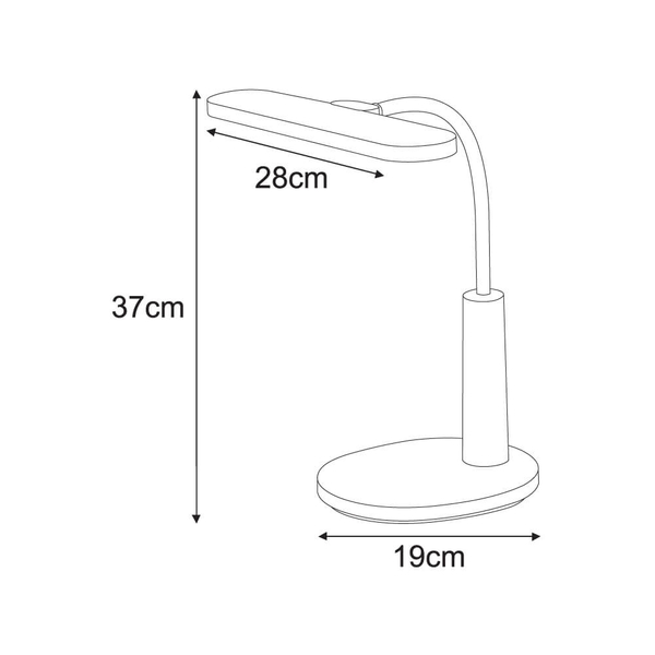 Ledowa lampka biurkowa Milo K-BL1521 NIEBIESKI LED 10W 3000-5700K niebieska