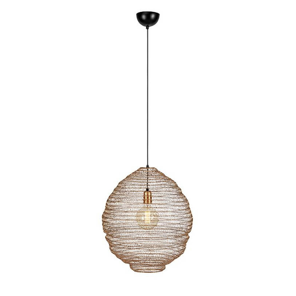 Wisząca lampa metalowa Tazza 108773 Markslojd do sypialni złoty