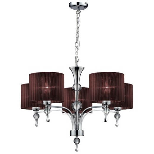 Wisząca lampa jadalniana Impress elegancka brązowa chrom