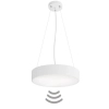 Zwisająca lampa Cleo 137623601094 Temar okrągła z czujnikiem ruchu biała