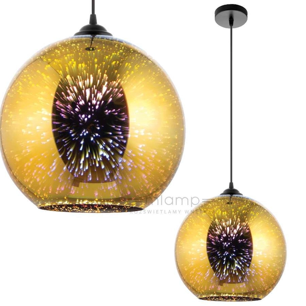 LAMPA wisząca VEN W-103/300 szklana OPRAWA zwis galaktyka kula ball złota