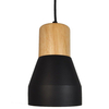 Zwisowa lampa loftowa Concrete ST-5220-black Step betonowa drewno czarna