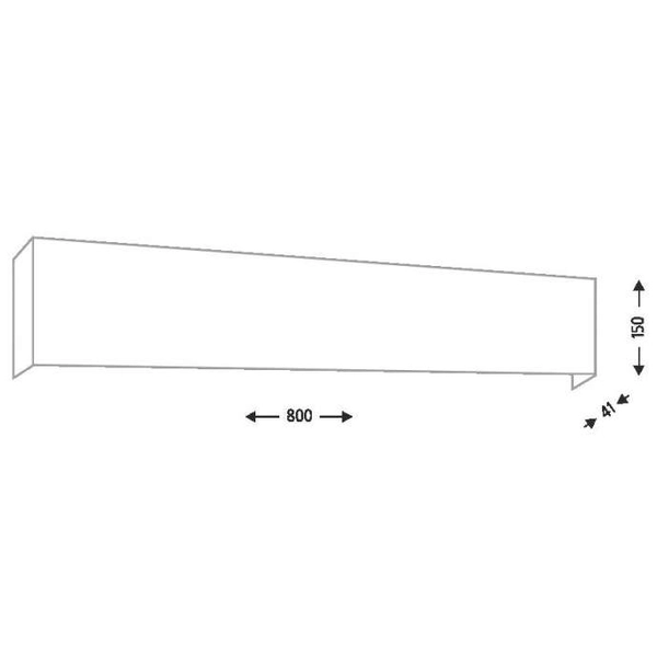 Kinkiet LAMPA ścienna KITAMI 7450 Shilo prostokątna OPRAWA przyścienna metalowa biała