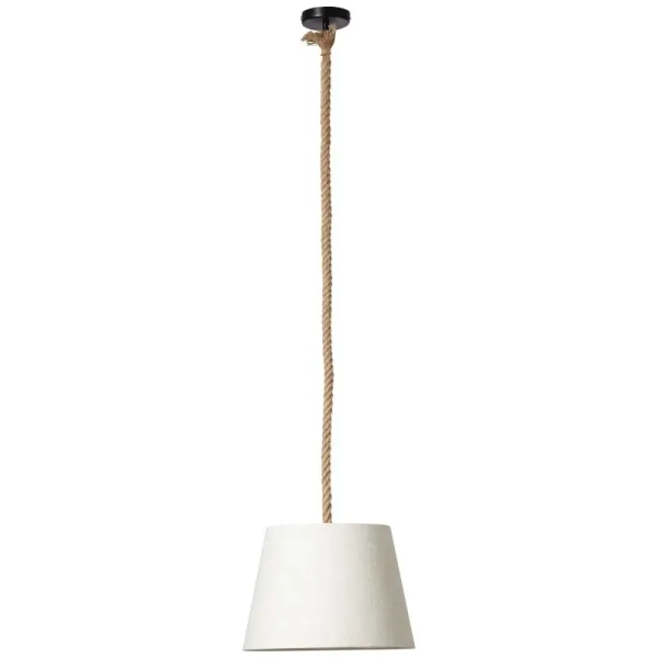 Wisząca lampa abażurowa Sailor 99194/09 marynistyczna biała brązowa