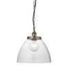 Szklana lampa wisząca Hansen Grand 106896 na łańcuchu srebrna przezroczysta