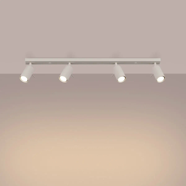 Lampa sufitowa na belce RING SL.1498 tuby regulowane beżowe